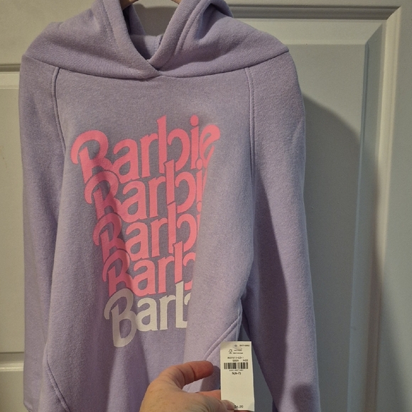 Barbie Other - Barbie Lavender Hoodie with Pink and White Logo